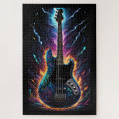 Fantasy gebaseerde elektrische basgitaar legpuzzel (Verticaal)