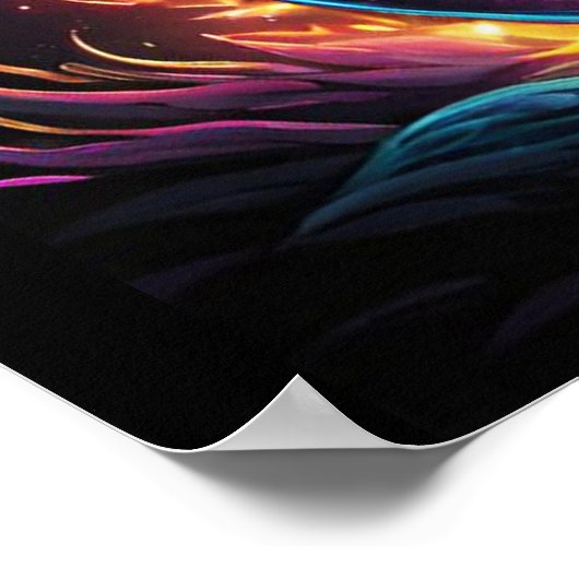 Fantasy gebaseerde elektrische basgitaar poster (Hoek)