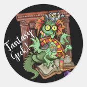 Fantasy Geek! Fan Dragon Sticker (Voorkant)