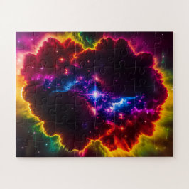 Fantasy gekleurde wolken met sterrenbeeld centrum legpuzzel