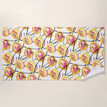 Fantasy Gele Rozen Zwarte Grunge Ink lijnen 