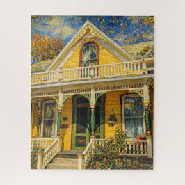 Fantasy Gele Victoriaans Huis Legpuzzel