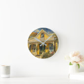 Fantasy Gele Victoriaanse Huis Ronde Klok (Huis)