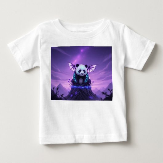 Fantasy gevleugelde panda op zwevende piek (Voorkant)
