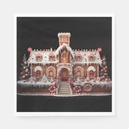 Fantasy Gingerbread Huis met Snoepjes 2 Servet