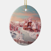 Fantasy Gingerbread Huis met Snoepjes 4 Keramisch Ornament (Rechts)