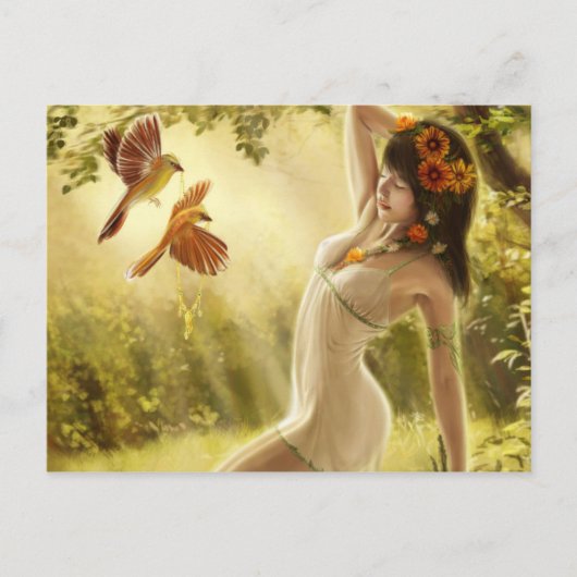 Fantasy Girl Briefkaart (Voorkant)