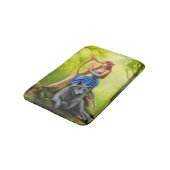 Fantasy girl fee en vriend wolf Bath Mat (Gekanteld)