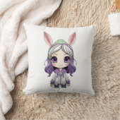 Fantasy Girl met Bunny Ears Sierkussen (Deken)