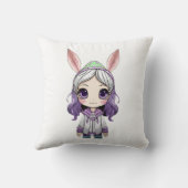 Fantasy Girl met Bunny Ears Sierkussen (Achterkant)