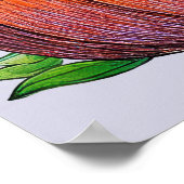 Fantasy Girl op een pompoen Poster (Hoek)