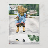 Fantasy Girl Puddle Jumping Briefkaart (Voorkant)