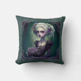 Fantasy Girl Schattige in groene Gothic kussen