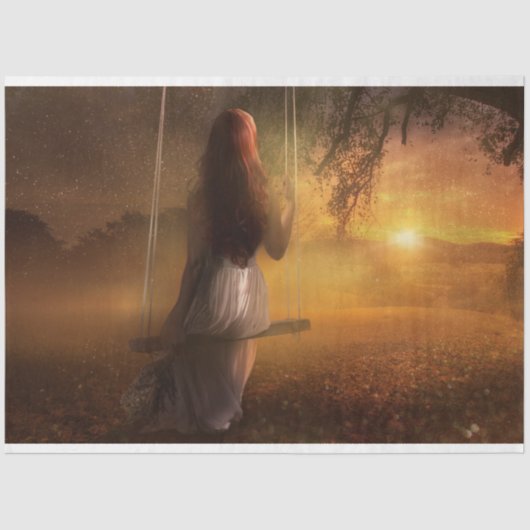 Fantasy Girl Swing Decoupage Tissue Paper Tissuepapier (Voorkant)