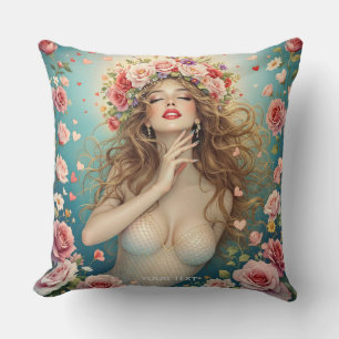 Fantasy Girls Hearts Bloemen Kussen