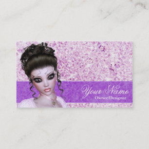 Fantasy Girly Brunette Diamond Girl Visitekaartje
