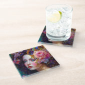 Fantasy Glam Pop Art Glass Onderzetter (Schuin)