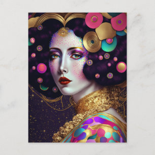 Fantasy Glam Woman Pop Art Briefkaart