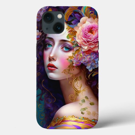 Fantasy Glam Woman Pop Art Hoesje-Mate iPhone Case (Achterkant)