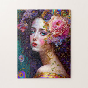 Fantasy Glam Woman Pop Art Jigzaag Puzzle Legpuzzel