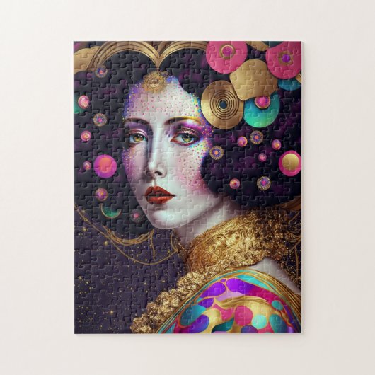 Fantasy Glam Woman Pop Art Jigzaag Puzzle Legpuzzel (Verticaal)