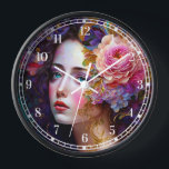 Fantasy Glam Woman Pop Art-klok<br><div class="desc">Fantasy, Sci-fi & Horror kunst van het Lunarium.</div>