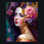 Fantasy Glam Woman Pop Art Poster<br><div class="desc">Fantasy,  Sci-fi & Horror kunst van het Lunarium.</div>