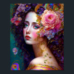 Fantasy Glam Woman Pop Art Poster<br><div class="desc">Fantasy, Sci-fi & Horror kunst van het Lunarium.</div>