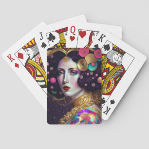 Fantasy Glam Woman Pop Art-speelkaarten Pokerkaarten