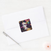 Fantasy Glam Woman Pop Art Square Sticker (Envelop)