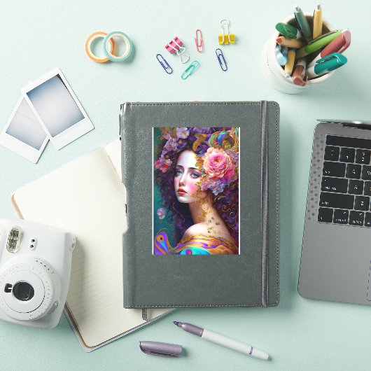 Fantasy Glam Woman Pop Art Sticker (iPad Cover)