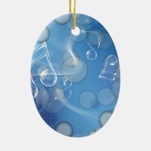 Fantasy Glass Muzieknoten Keramisch Ornament (Achterkant)