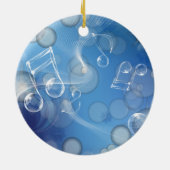 Fantasy Glass Muzieknoten Keramisch Ornament (Achterkant)