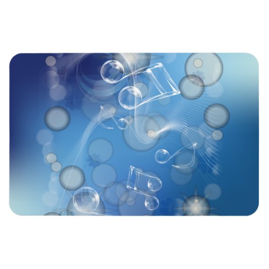 Fantasy Glass Muzieknoten Magneet (Horizontaal)