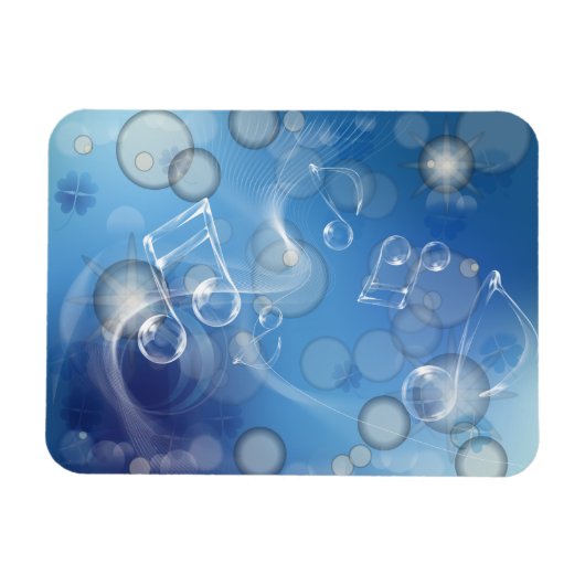 Fantasy Glass Muzieknoten Magneet (Horizontaal)