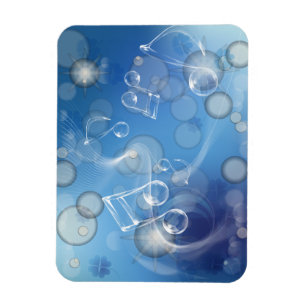 Fantasy Glass Muzieknoten Magneet