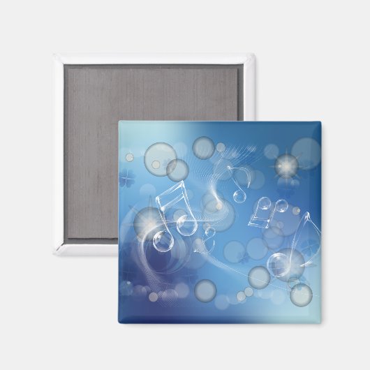 Fantasy Glass Muzieknoten Magneet (Voorkant / Achterkant)