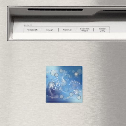 Fantasy Glass Muzieknoten Magneet (Insitu (Vaatwasser))