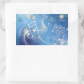 Fantasy Glass Muzieknoten Rechthoekige Sticker (Tas)