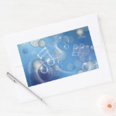 Fantasy Glass Muzieknoten Rechthoekige Sticker (Envelop)