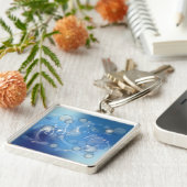 Fantasy Glass Muzieknoten Sleutelhanger (Zijkant)