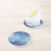 Fantasy Glass Muzieknoten Zandsteen Onderzetter (Zijkant)