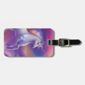 Fantasy Glitter Rainbow Unicorn Kosmische Wolken Bagagelabel (Voorkant horizontaal)