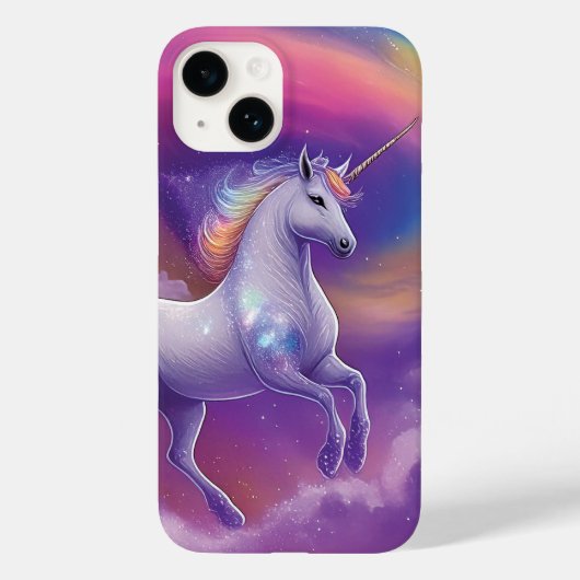 Fantasy Glitter Rainbow Unicorn Kosmische Wolken Case-Mate iPhone Case (Achterkant)