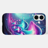Fantasy Glowing Mushrooms in een betoverd bos Case-Mate iPhone Case (Achterkant (horizontaal))