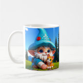 Fantasy Gnome Cat Koffiemok (Links)