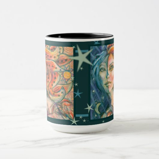 Fantasy Goddess Mok met Moon Sun en Stars (Midden)