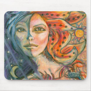 Fantasy Godin Muismat met Maan en Zon
