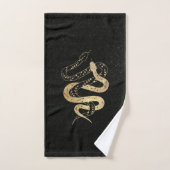 Fantasy Gold en Black Mystical Snakes Bath Towel Bad Handdoek (Handdoek)