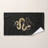 Fantasy Gold en Black Mystical Snakes Bath Towel Bad Handdoek (Handdoek)
